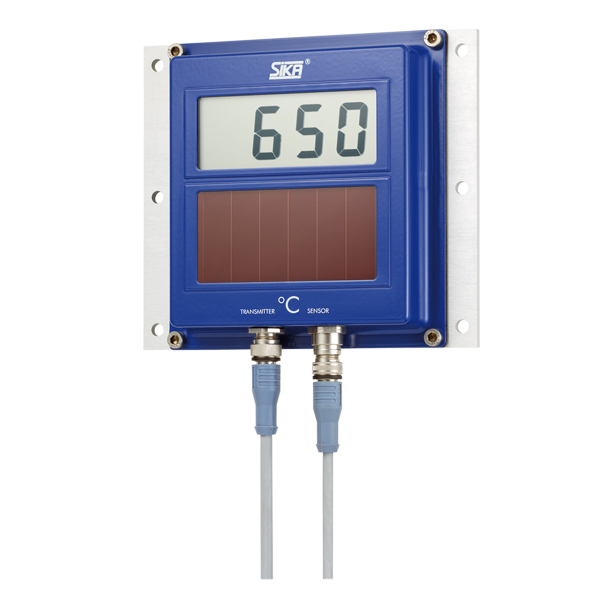 Sika Digital Remote Reading Thermometer Display SolarTemp Type 850 (Marine), range: 0...+650°C, digital display: 4 digit, 7 segment display, 25.4mm high, protection type: IP 65, insert signal: 1x PT1000/IEC 751, sensor connection: plug M12x1, PIN-connection: 1+2