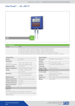 Thumbnail for spec sheet SolarTemp850 datasheet.pdf