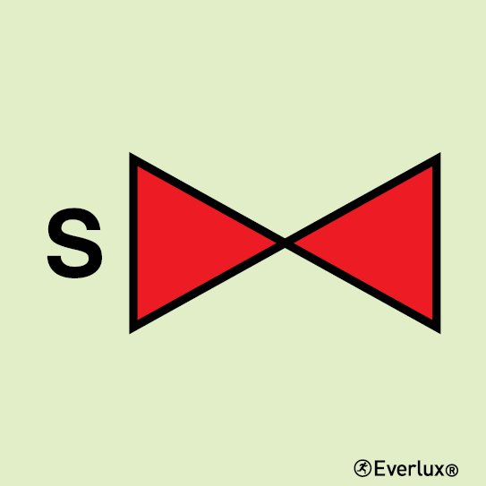 Photoluminescent 1.2mm rigid plastic 150x150mm Sprinkler section valve