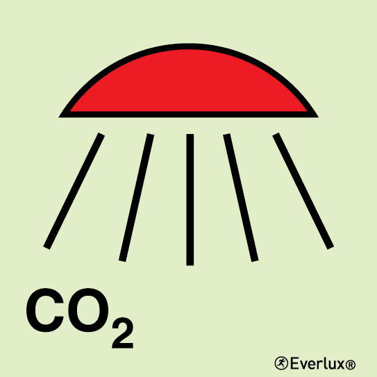 Photoluminescent self-adhesive vinyl 150x150mm Space protected by CO2