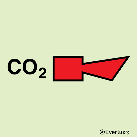 Photoluminescent 1.2mm rigid plastic 200x200mm CO2 horn