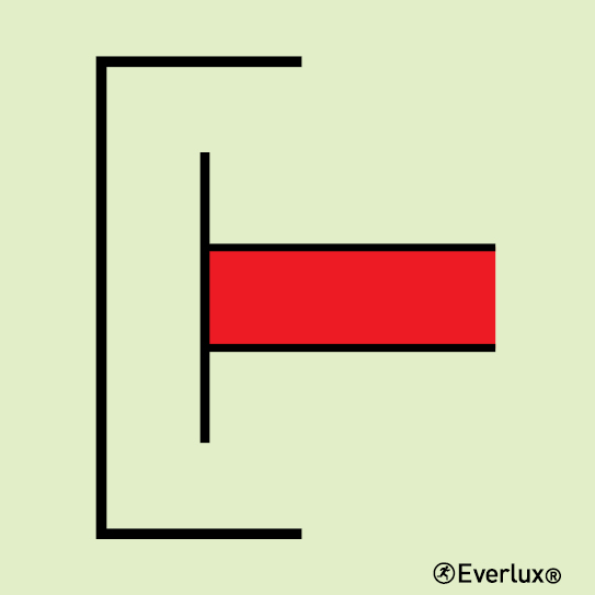 Photoluminescent 1.2mm rigid plastic 200x200mm International shore connection
