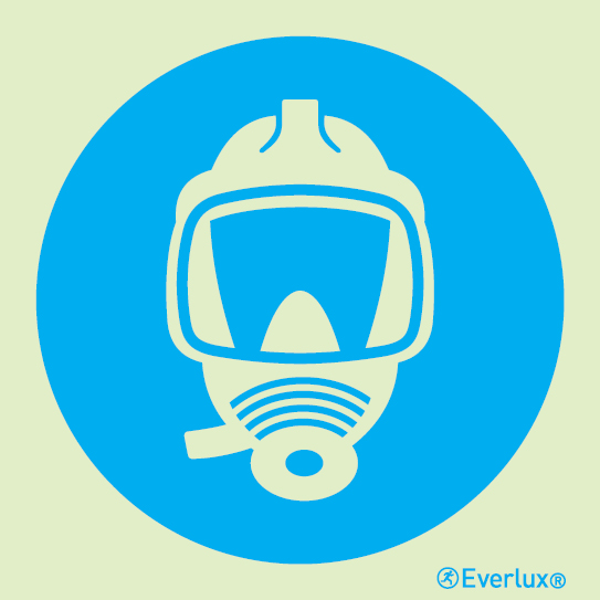 Photoluminescent self-adhesive vinyl 150x150mm Locker with additional breathing apparatus