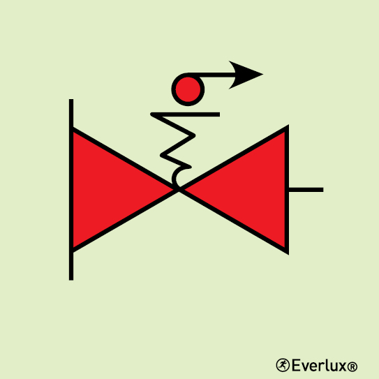 Photoluminescent self-adhesive vinyl 200x200mm Remote controlled fuel/ lubricating oil valves