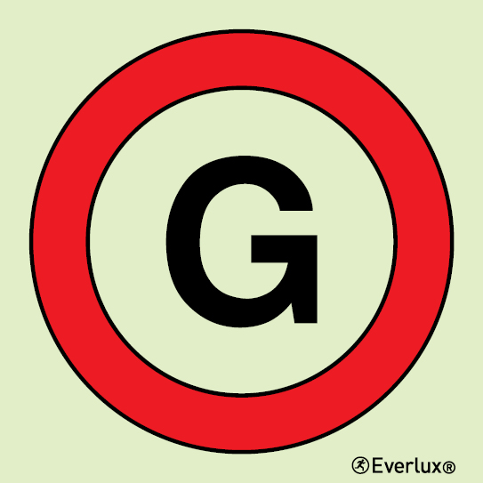 Photoluminescent 1.2mm rigid plastic 150x150mm Emergency generator