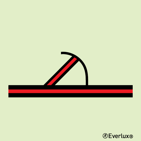 Photoluminescent 1.2mm rigid plastic 200x200mm A class fire door