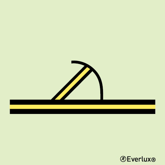 Photoluminescent 1.2mm rigid plastic 200x200mm B class fire door