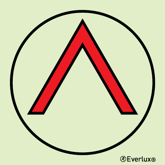 Photoluminescent self-adhesive vinyl 150x150mm Flame detector