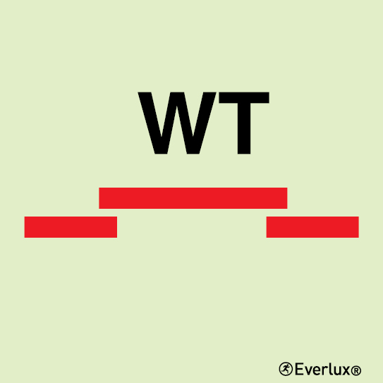 Photoluminescent 1.2mm rigid plastic 200x200mm A-class watertight sliding fire door 