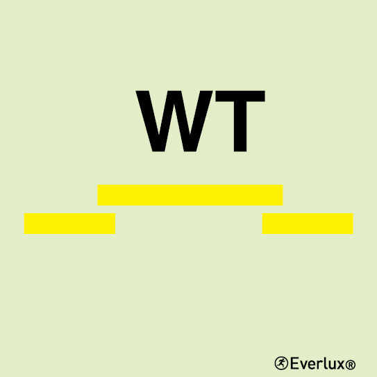 Photoluminescent self-adhesive vinyl 200x200mm B-class watertight sliding fire door 