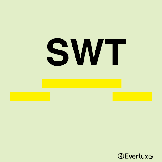 Photoluminescent 1.2mm rigid plastic 150x150mm B-class semi-watertight sliding fire door
