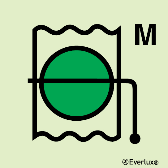 Photoluminescent 1.2mm rigid plastic 200x200mm Fire damper for machinery spaces