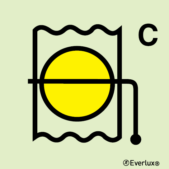 Photoluminescent 1.2mm rigid plastic 150x150mm Fire damper for cargo spaces
