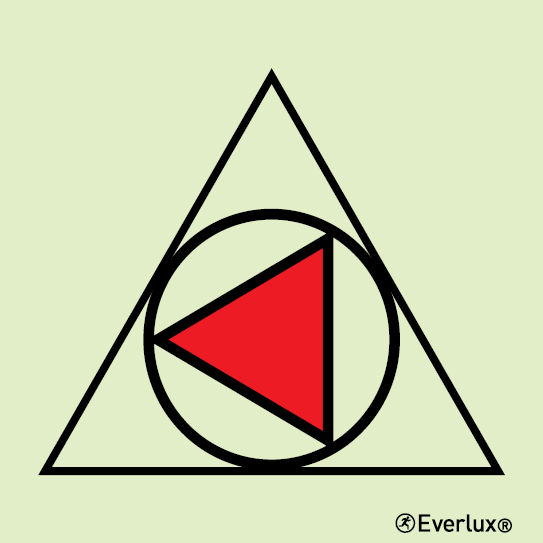 Photoluminescent 1.2mm rigid plastic 200x200mm Remote control for fire pump(s)