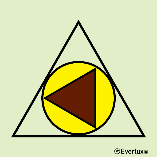 Photoluminescent 1.2mm rigid plastic 150x150mm Fuel pump(s) remote shut-off