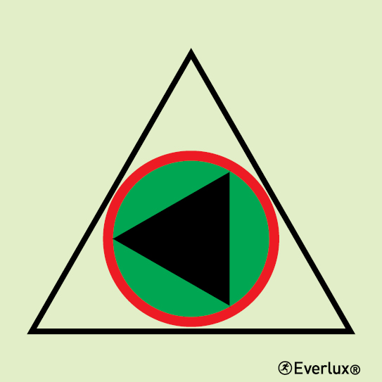 Photoluminescent 1.2mm rigid plastic 150x150mm Remote control for emergency bilge pump