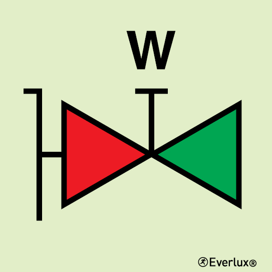 Photoluminescent 1.2mm rigid plastic 200x200mm Fire hydrant 