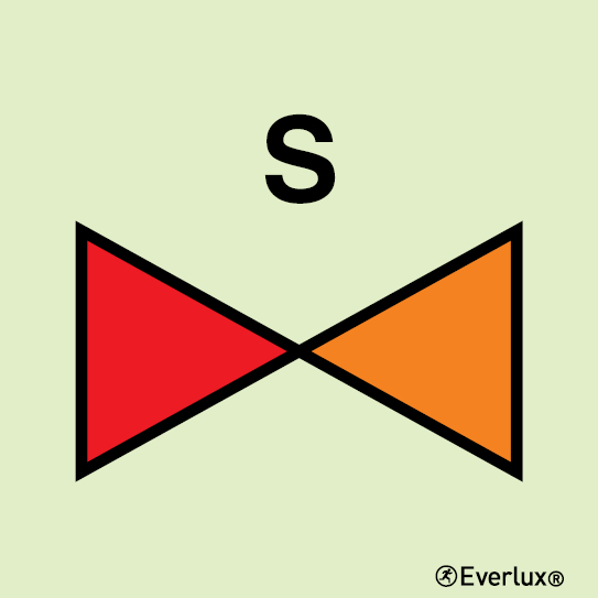 Photoluminescent 1.2mm rigid plastic 200x200mm Sprinkler-section valve