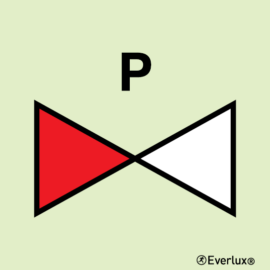 Photoluminescent 1.2mm rigid plastic 150x150mm Powder-section valve 