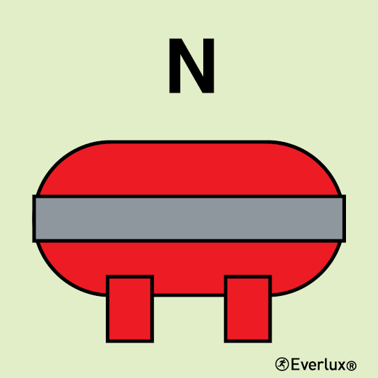 Photoluminescent self-adhesive vinyl 150x150mm Nitrogen fixed fire-extinguishing installation