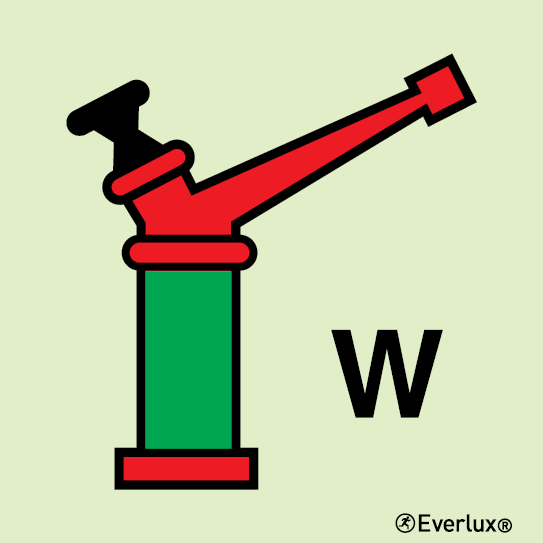 Photoluminescent 1.2mm rigid plastic 150x150mm Water monitor 