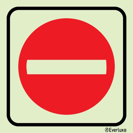 White rigid plastic 150x150mm No entry/ No trespassing sign 