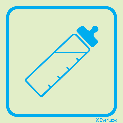 Photoluminescent self-adhesive vinyl 200x200mm Nursery sign 