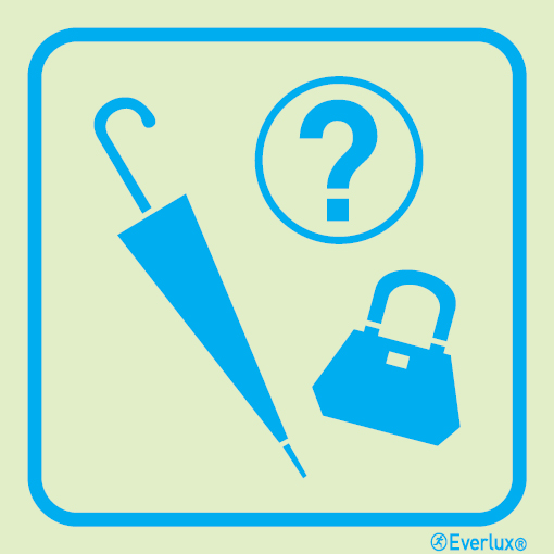 White rigid plastic 200x200mm Lost and found sign