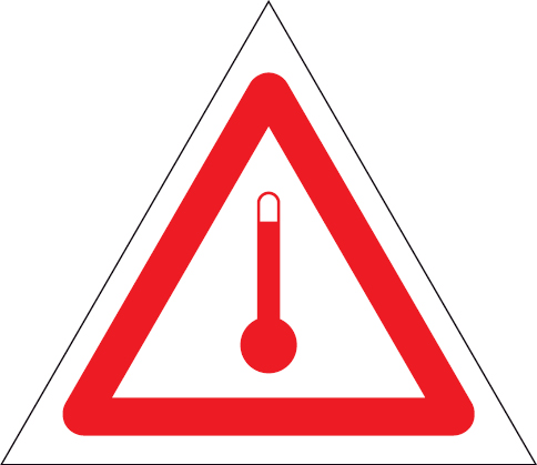 White rigid plastic Base 300mm Mark for transport at elevated temperature
