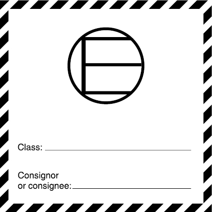 White rigid plastic 250x250mm Excepted quantities mark