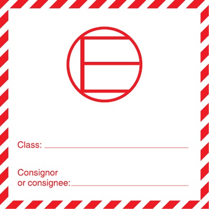 Self-adhesive white vinyl 100x100mm Excepted quantities mark