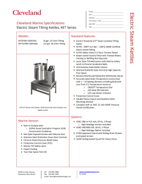 Thumbnail for spec sheet Cleveland Marine Version KET-May 2024.pdf