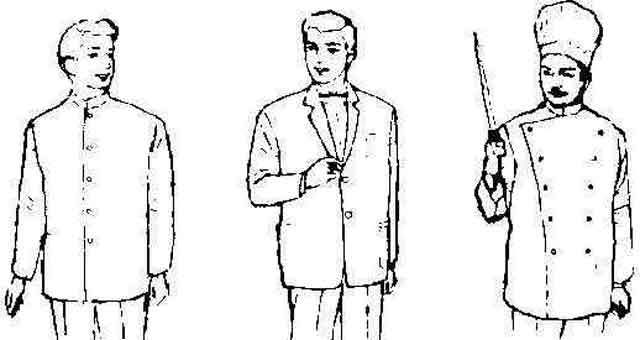 150401 COAT CLOSED COLLAR WHITE, SANFORIZED M