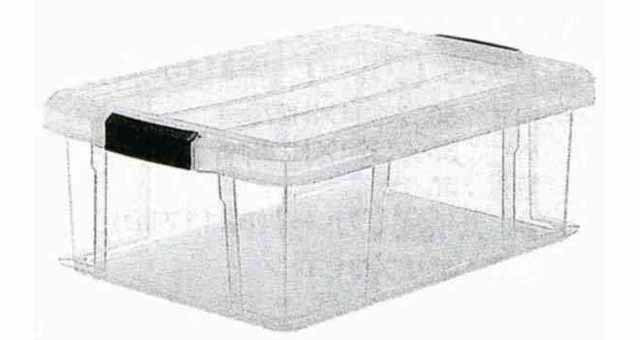 150541 CONTAINER PLASTIC CLEAR W/LID, INNER SIZE 442X298X170MM 