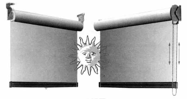 150721 SOLAR SHADE SPRING ROLLER TYPE, WITH FURTHER DETAIL
