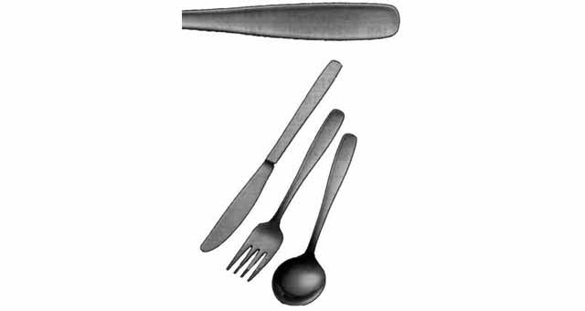 170151 SERVING FORK 18-CHROME, STAINLESS STEEL PLAIN HANDLE