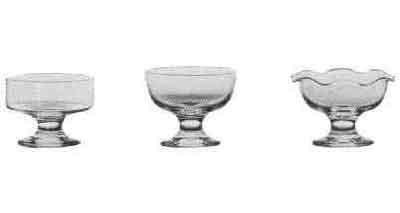 170701 ICE CREAM DISH GLASS 95MM DIAM, FLAT BOTTOM