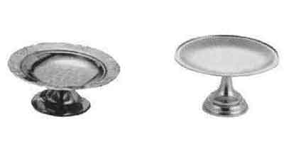 170916 CAKE OR FRUIT STAND FANCY, STAINLESS STEEL 270MM DIAM
