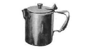 171132 COFFEE POT STAINLESS STEEL, 460CC 76MM DIA 126MM HEIGHT