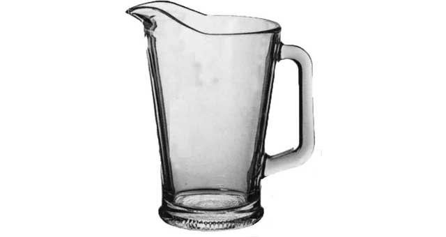 171209 WATER JUG GLASS 2LTR