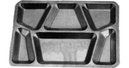 171431 SERVICE TRAY COMPARTED, STAINLESS STEEL 400X300MM