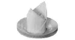 171471 TABLE NAPKIN COTTON DAMASK, WHITE 450MM SQUARE