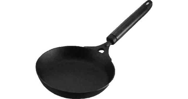171740 SKILLET CAST-IRON DIAM 160MM, WOODEN HANDLE