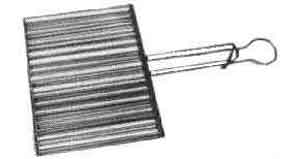 171976 BROILER FISH GALV-IRON, 360X300MM