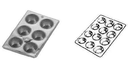 172716 MUFFIN PAN TIN PLATED 6-CUP