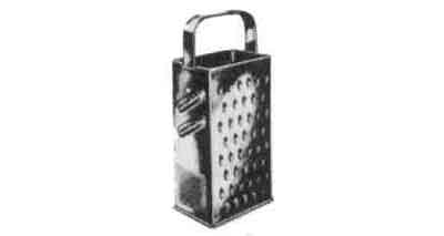 172849 CHEESE GRATER STAINLESS STEEL, 4 SIDE CUT 60X90X204MM