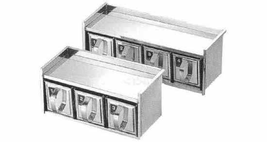 172965 SPICE CONTAINER STAINLESS, 3-DRAWER TYPE W320XH150XD100MM