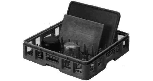 172986 RACK PLATE & TRAY DISH WASHER, PLASTIC 500X500X115MM