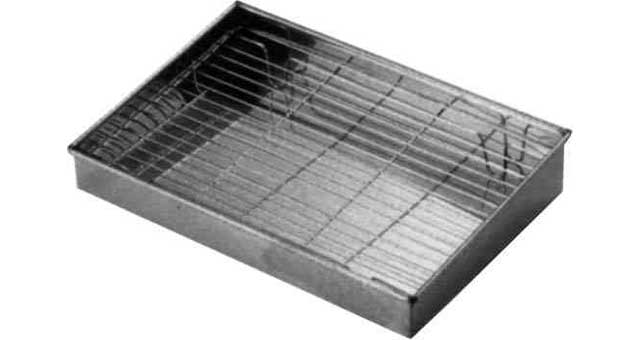 173447 GRID WITH DRIP PAN S. STEEL, 375X255MM