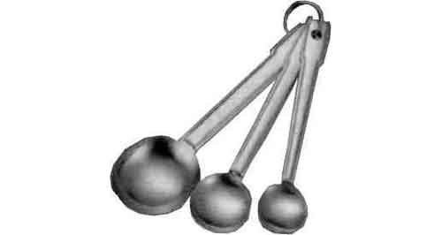 174024 MEASURING SPOON SET S. STEEL, 2.5/5/15CC